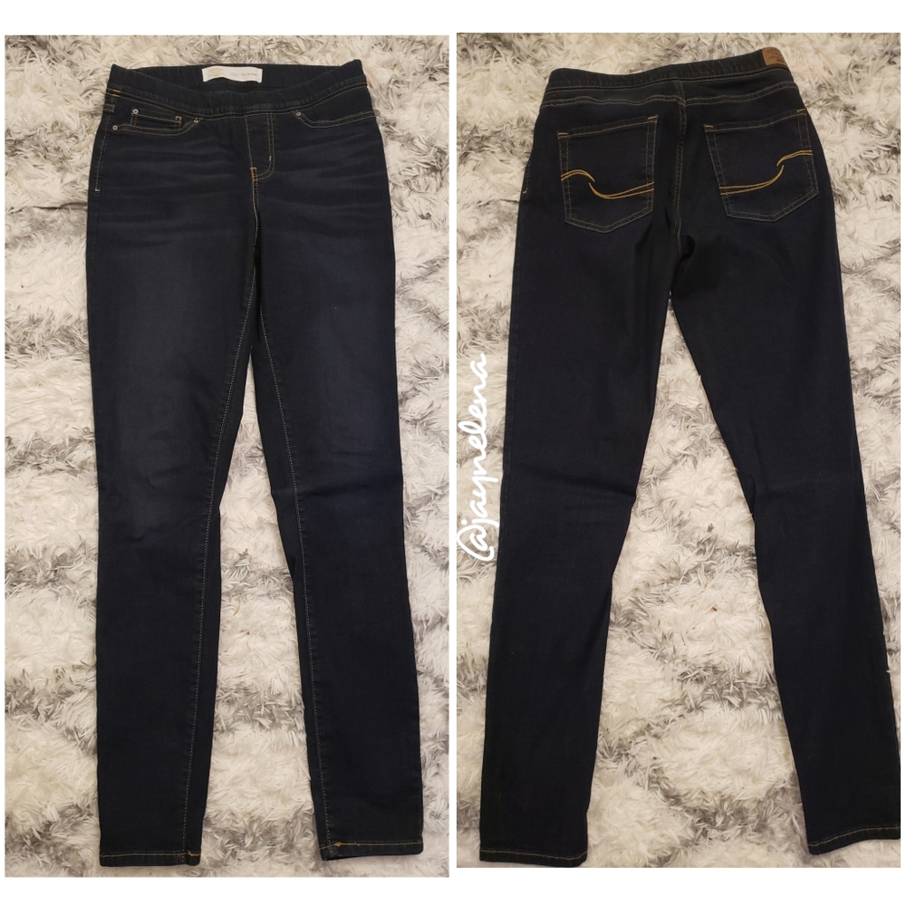 Levi Strauss - Dark Blue Jeans with Elastic Waist
